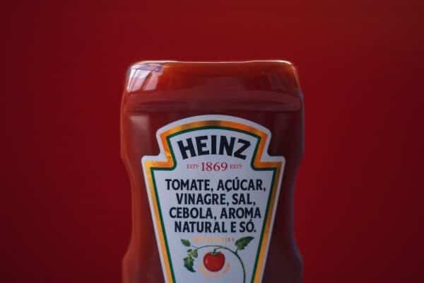 Bottle of Heinz ketchup