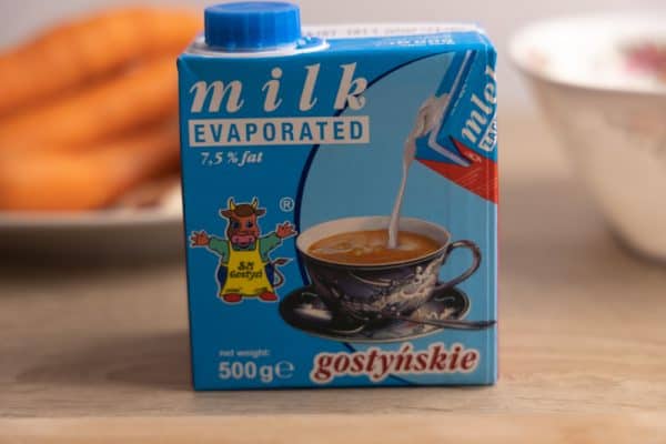 Carton of evaporated milk