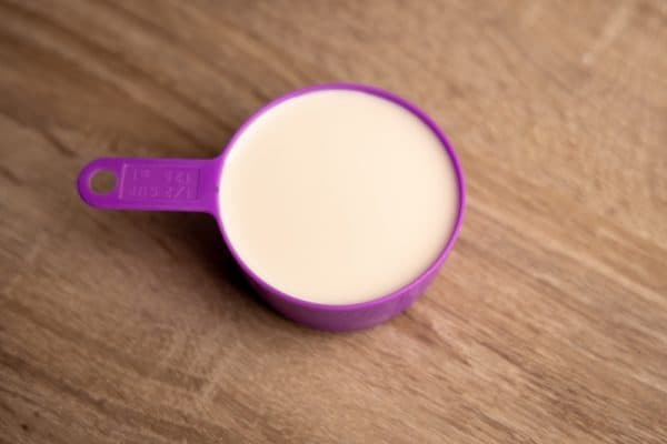 Half cup of evaporated milk