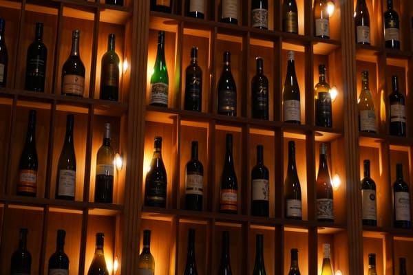 Bottles of various wines