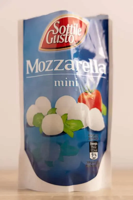 Bag of mozzarella balls