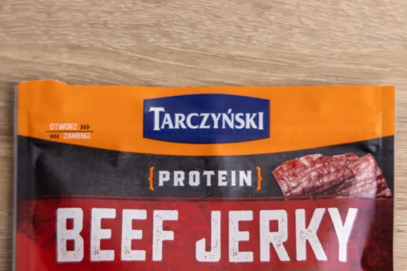 Beef jerky resealable packet