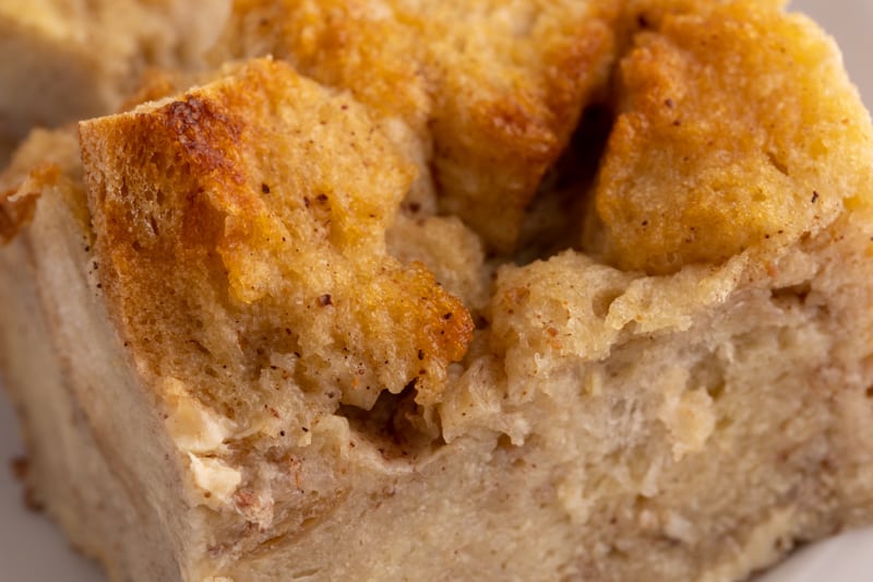Bread pudding closeup