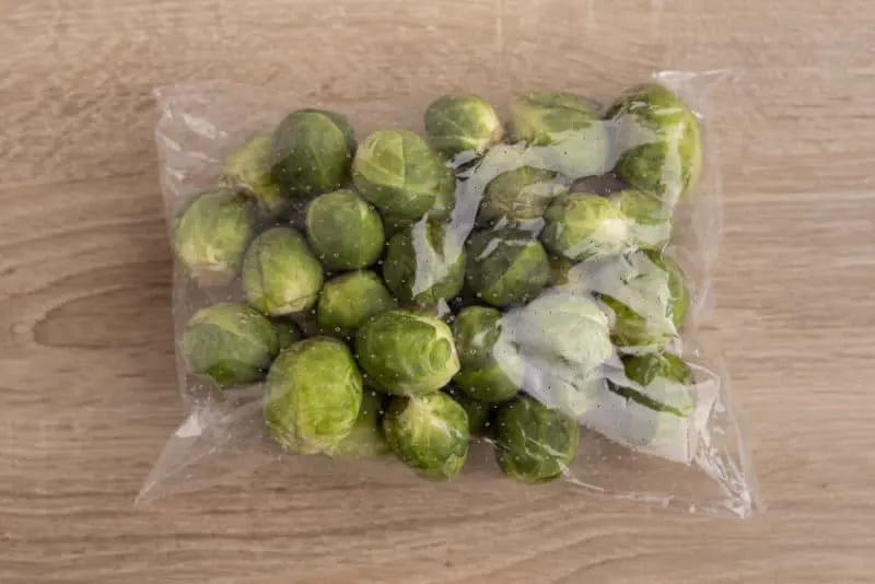 Brussels sprouts straight from the supermarket