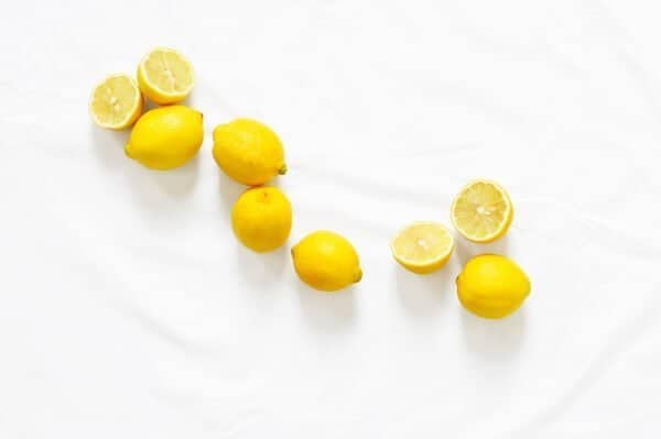 Bunch of sliced lemons