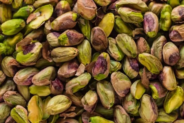 Bunch of shelled pistachios