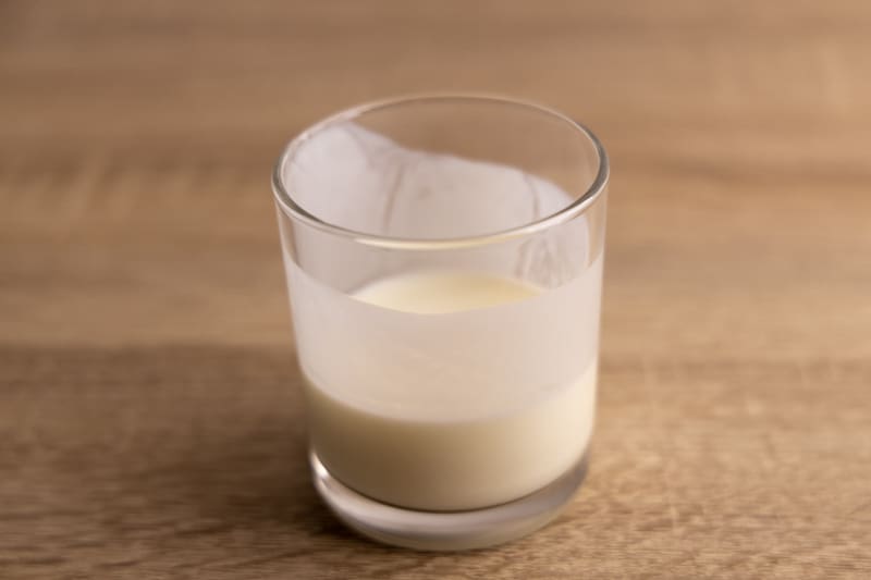 Buttermilk straight from the glass