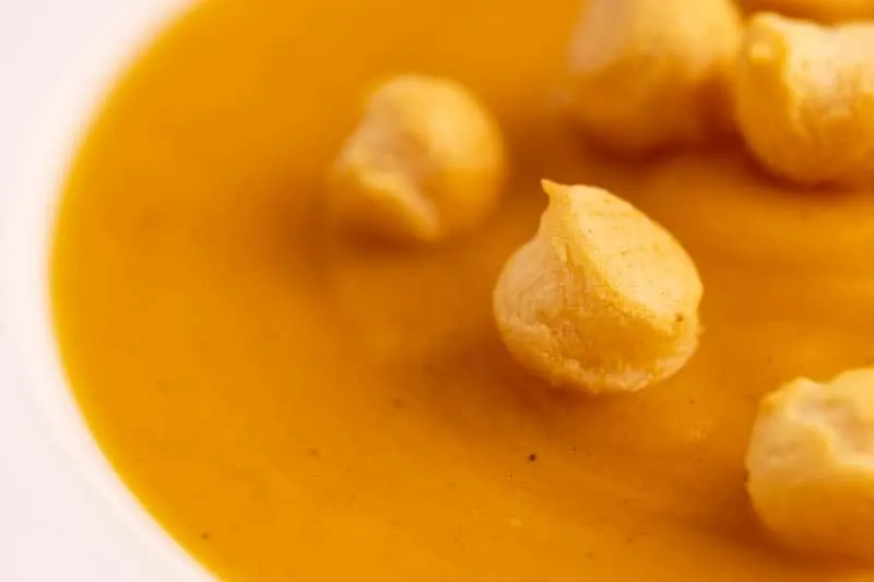Butternut squash soup closeup