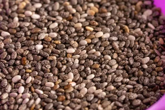 Chia seeds closeup