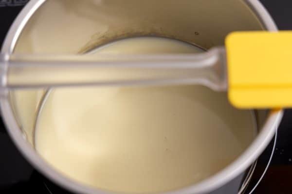 Condensed milk in a pot