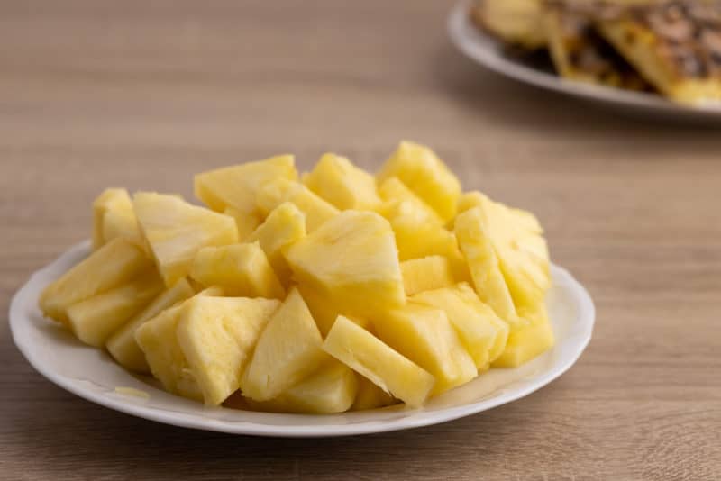 Cut up pineapple