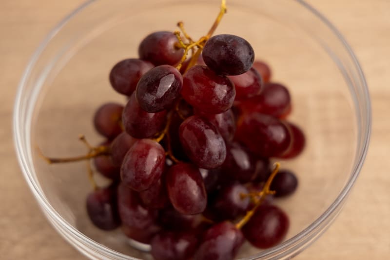 Grapes served