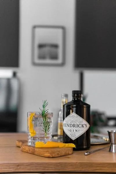 Bottle of Hendrick's gin