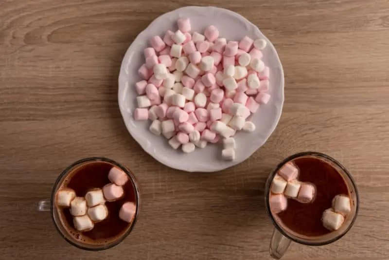 Marshmallows in hot chocolate