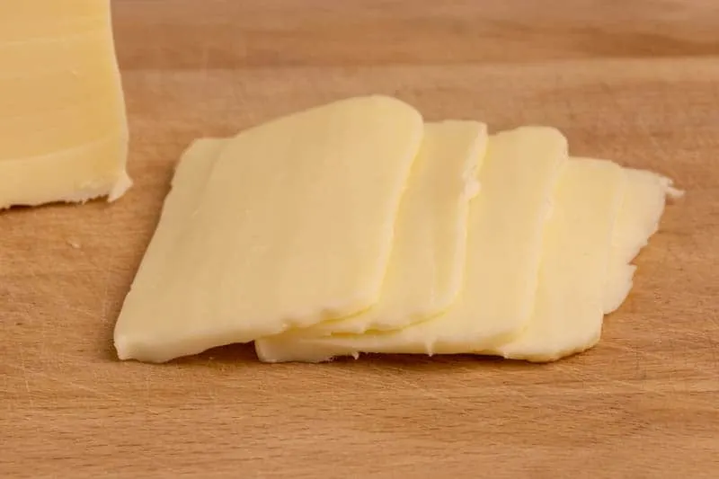Mozzarella block and slices