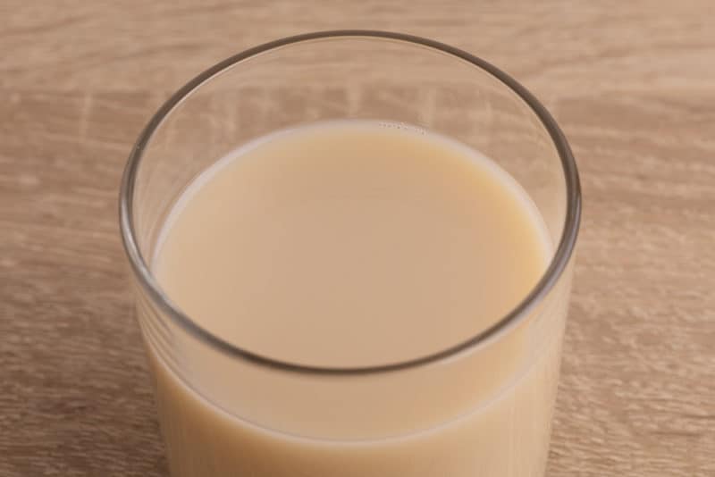 Oat milk in a glass