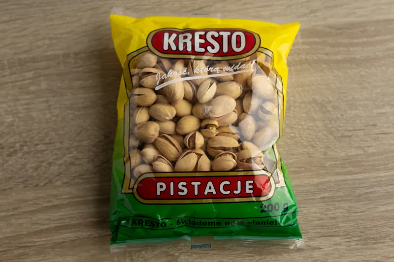 A bag of pistachios