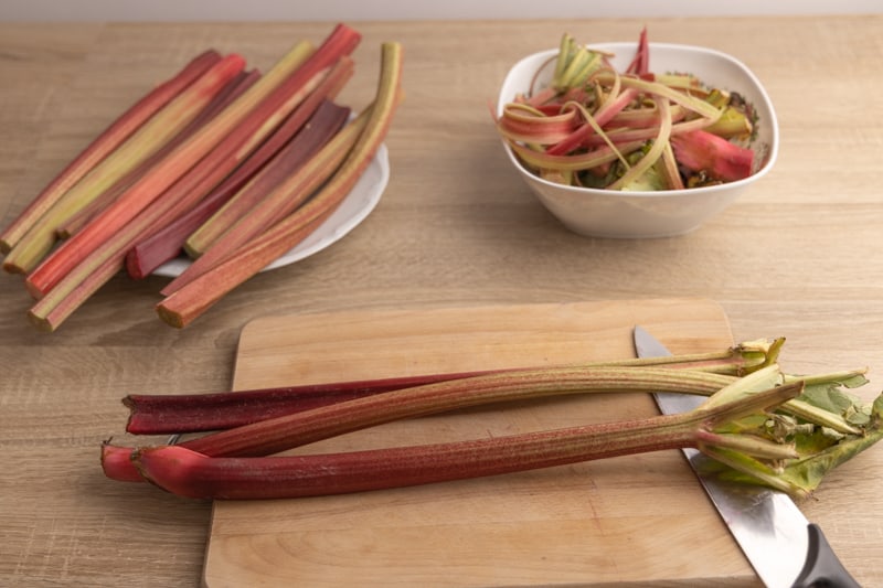 Rhubarb prep