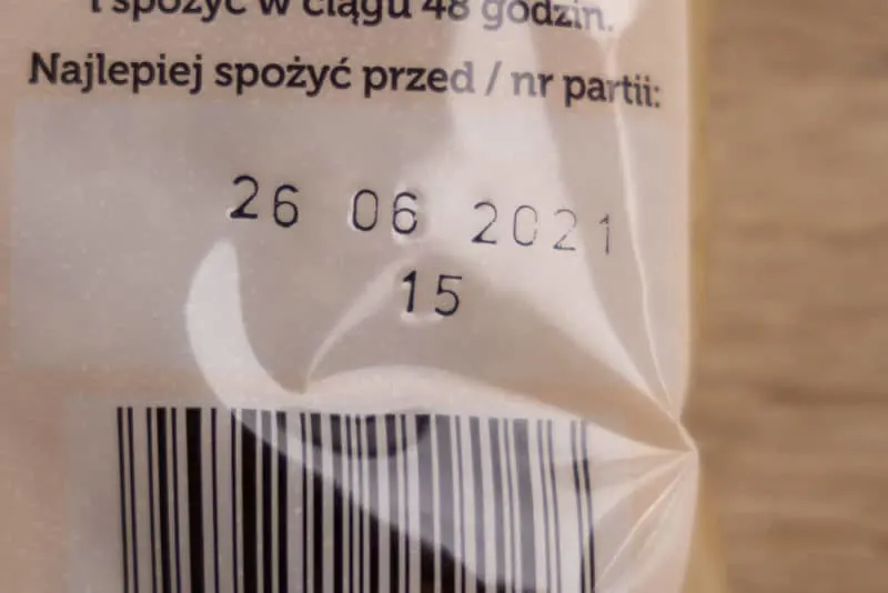 Sauerkraut date on bag