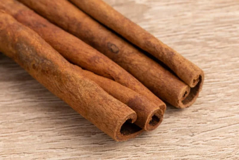 Two cinnamon sticks